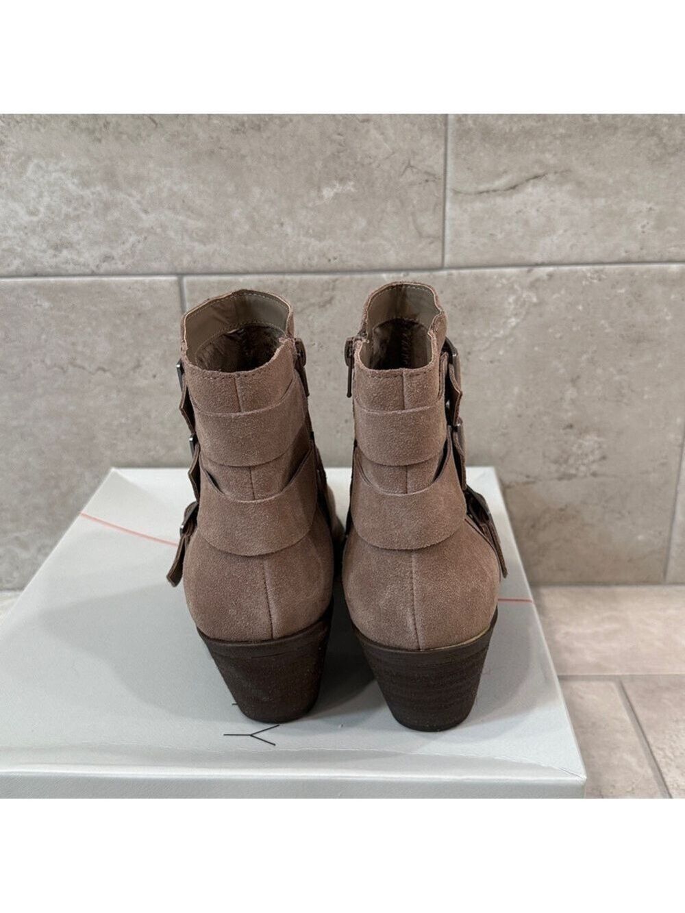 Sole Society Taupe Nelmaeya Suede Boots size 7 - Picture 5 of 7